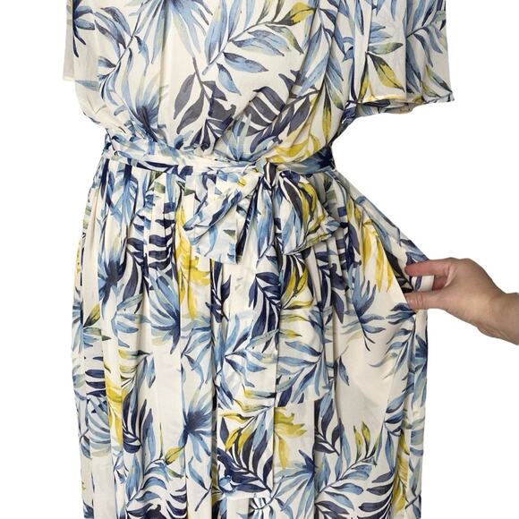 Gal Meets Glam Kiki Chiffon Flutter Sleeve Maxi Dress size 10 - Picture 7 of 12